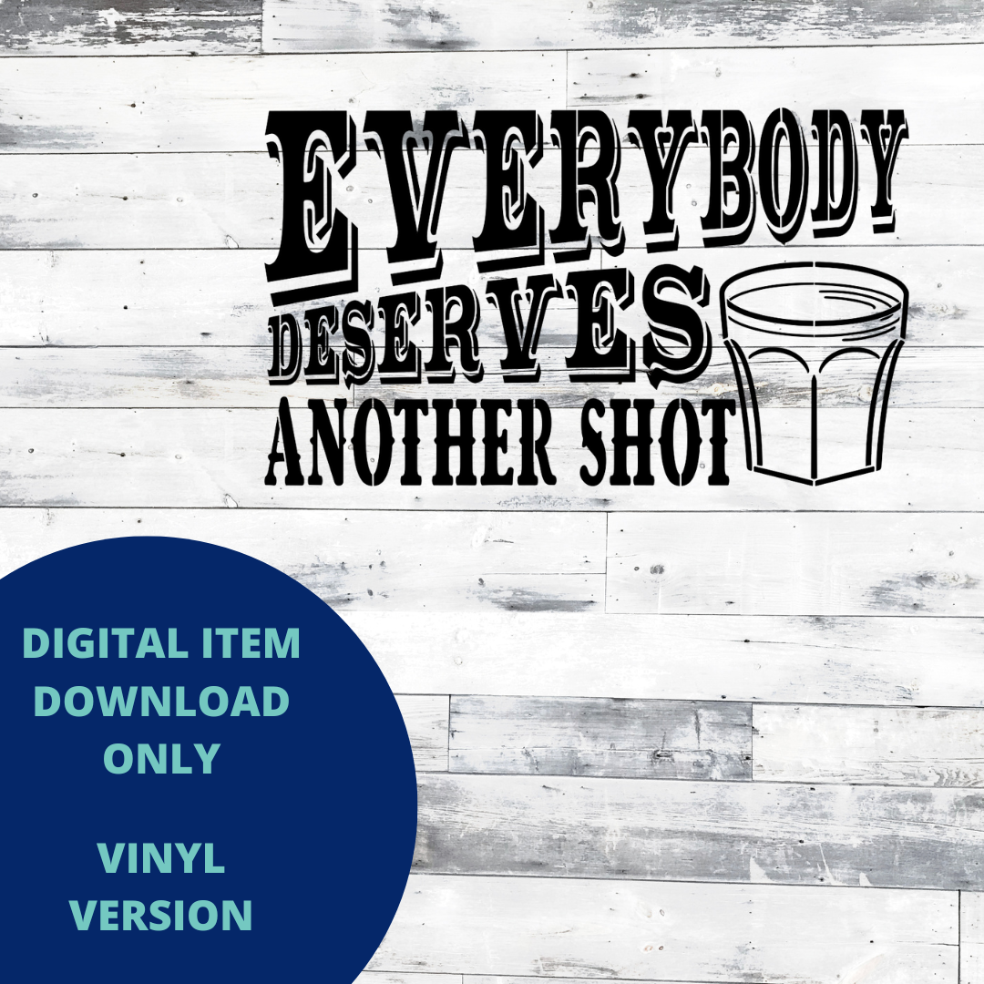 Targa In Latta Vintage Con Scritta 'Everybody Deserves Another Shot' - Cartello Decorativo 20x30 Cm Per Bar, Pub, Garage O Casa