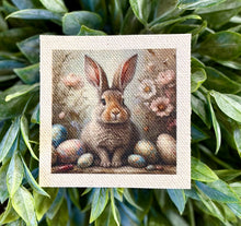 Load image into Gallery viewer, Bunny Floral Painting Canvas - 5 Sizes