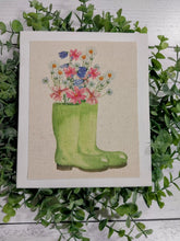 Load image into Gallery viewer, Green Rainboots Canvas Print