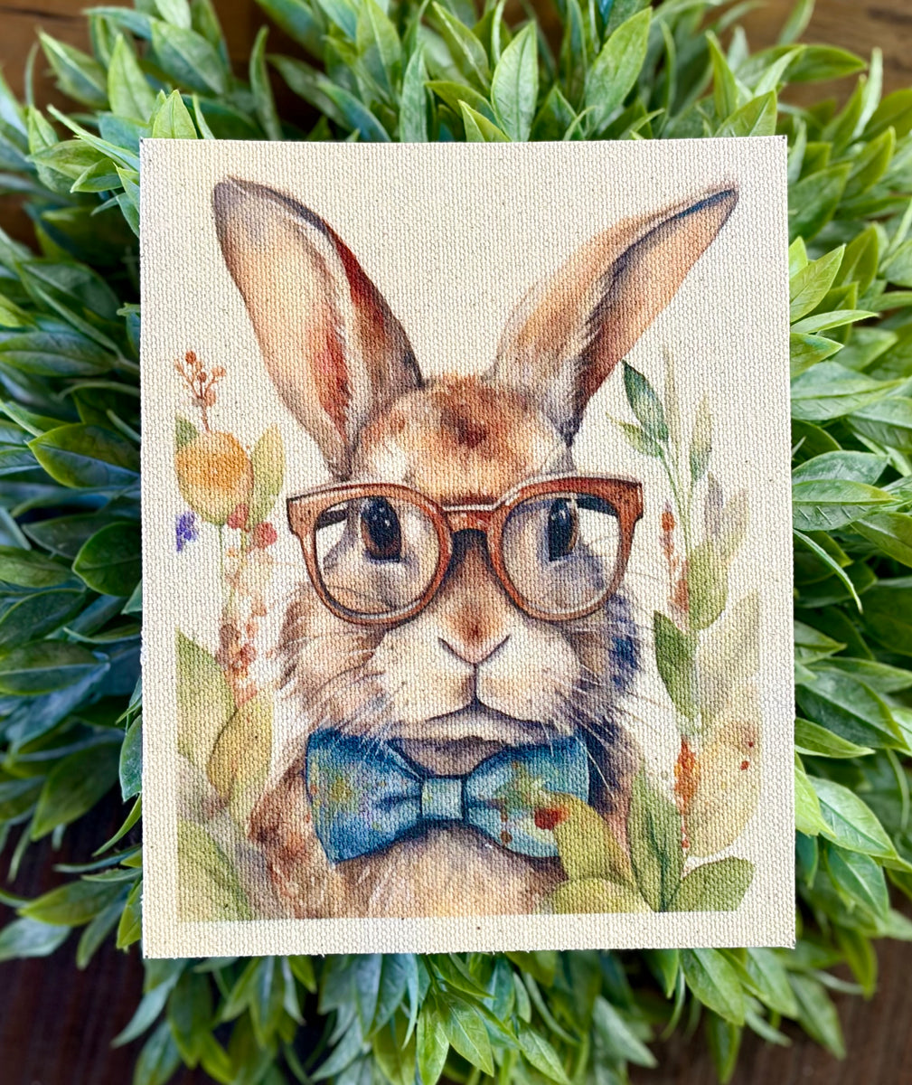 Rabbit w/ Glasses Canvas - 3 Sizes – The Creative Maker