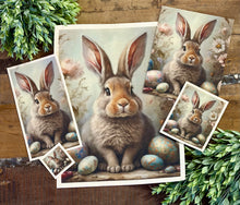 Load image into Gallery viewer, Bunny Floral Painting Canvas - 5 Sizes