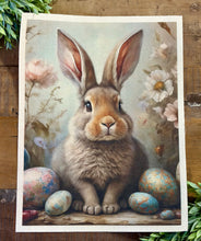 Load image into Gallery viewer, Bunny Floral Painting Canvas - 5 Sizes