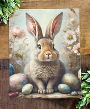 Load image into Gallery viewer, Bunny Floral Painting Canvas - 5 Sizes