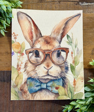 Load image into Gallery viewer, Rabbit w/ Glasses Canvas - 3 Sizes