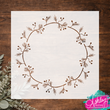 Load image into Gallery viewer, Stencil - Cedar Berries Branch Border C20-12
