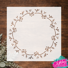 Load image into Gallery viewer, Stencil - Cedar Berries Branch Border C20-12