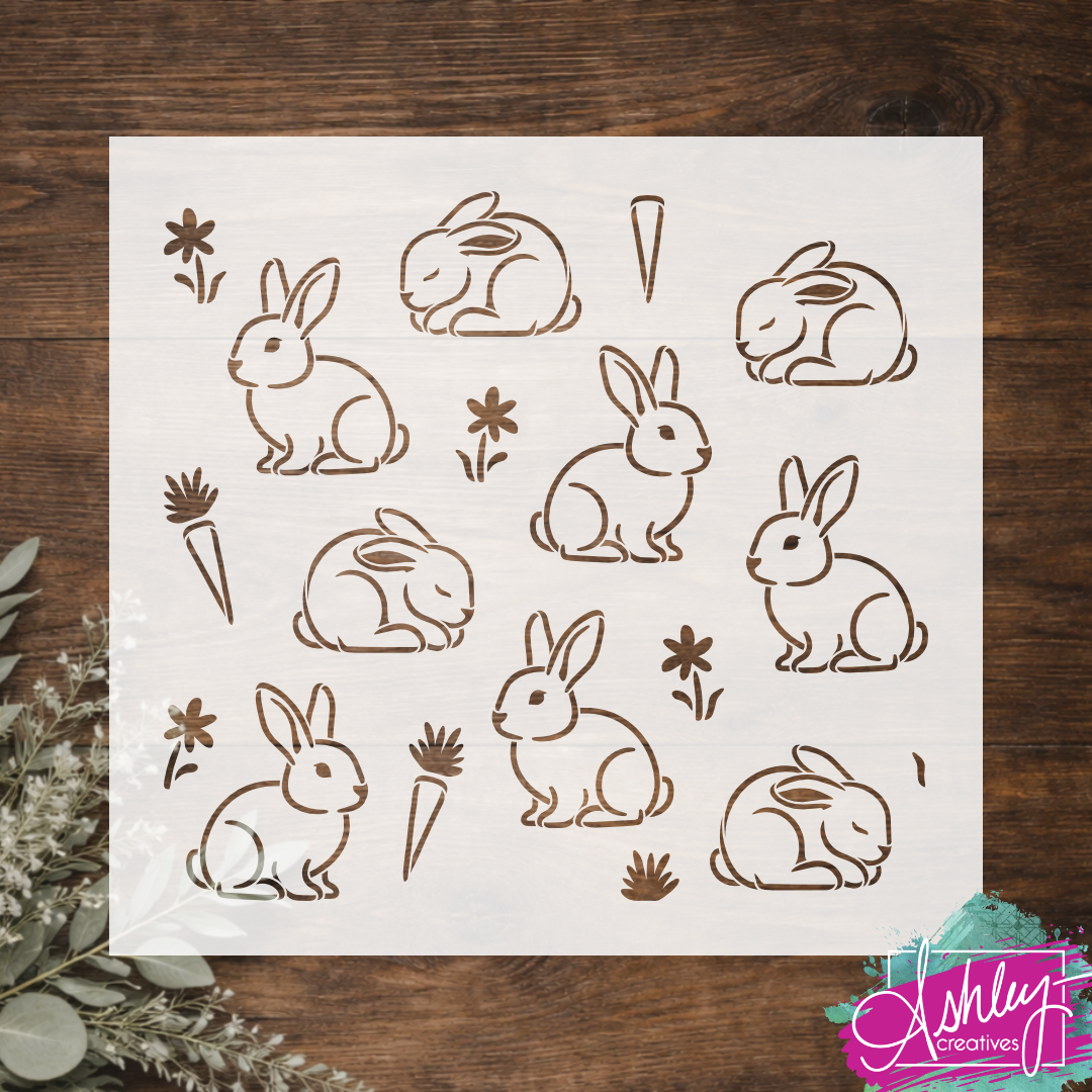 Stencil - Bunny Print C26-01 – The Creative Maker