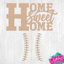 Load image into Gallery viewer, Home Sweet Home w/ Laces Wood Cutout C26-05