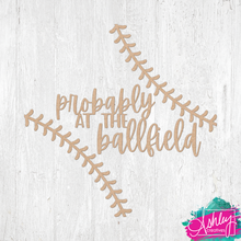 Load image into Gallery viewer, Probably at the Ballfields w/ Laces Cutout C26-05