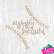 Load image into Gallery viewer, Probably at the Ballfields w/ Laces Cutout C26-05
