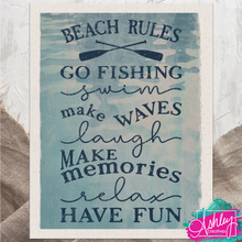 Load image into Gallery viewer, Beach Rules Canvas Prints CA26-04