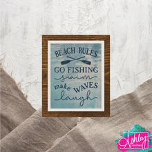 Load image into Gallery viewer, Beach Rules Canvas Prints CA26-04