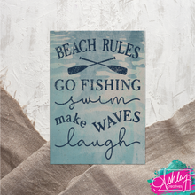 Load image into Gallery viewer, Beach Rules Canvas Prints CA26-04