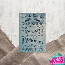 Load image into Gallery viewer, Lake Rules Canvas Prints CA26-04