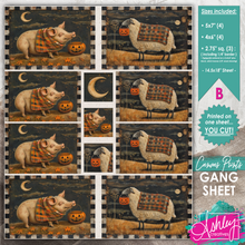 Load image into Gallery viewer, Halloween Pig &amp; Sheep Gang Sheet B CA26-06