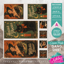 Load image into Gallery viewer, Witch &amp; Black Cat  Gang Sheet A CA26-06