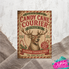 Load image into Gallery viewer, Candy Cane Courier Canvas Print CA26-09