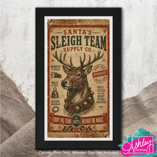Load image into Gallery viewer, Santa's Sleigh Team Canvas Print CA26-09