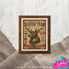 Load image into Gallery viewer, Santa's Sleigh Team Canvas Print CA26-09