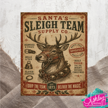 Load image into Gallery viewer, Santa's Sleigh Team Canvas Print CA26-09