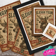 Load image into Gallery viewer, Santa's Sleigh Team Canvas Print CA26-09