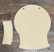 Load image into Gallery viewer, Snow Globe Door Hanger &amp; Plate - WOOD BLANK