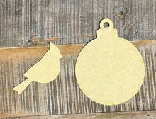 Load image into Gallery viewer, Cardinal Ornament - WOOD BLANK