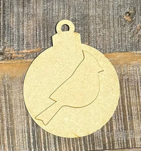 Load image into Gallery viewer, Cardinal Ornament - WOOD BLANK