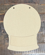 Load image into Gallery viewer, Snow Globe Door Hanger &amp; Plate - WOOD BLANK