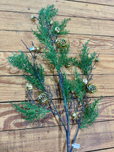 Load image into Gallery viewer, CEDAR SPRAY WITH GOLD BELLS, 40"
