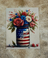Load image into Gallery viewer, Mason Jar Patriotic Canvas Print - 4 Sizes