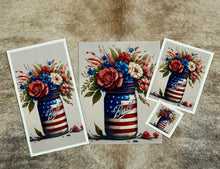 Load image into Gallery viewer, Mason Jar Patriotic Canvas Print - 4 Sizes