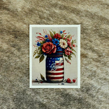 Load image into Gallery viewer, Mason Jar Patriotic Canvas Print - 4 Sizes