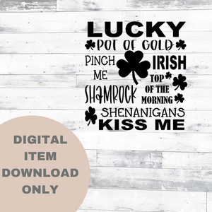 Lucky Pot of Gold - DIGITAL DOWNLOAD 12x12