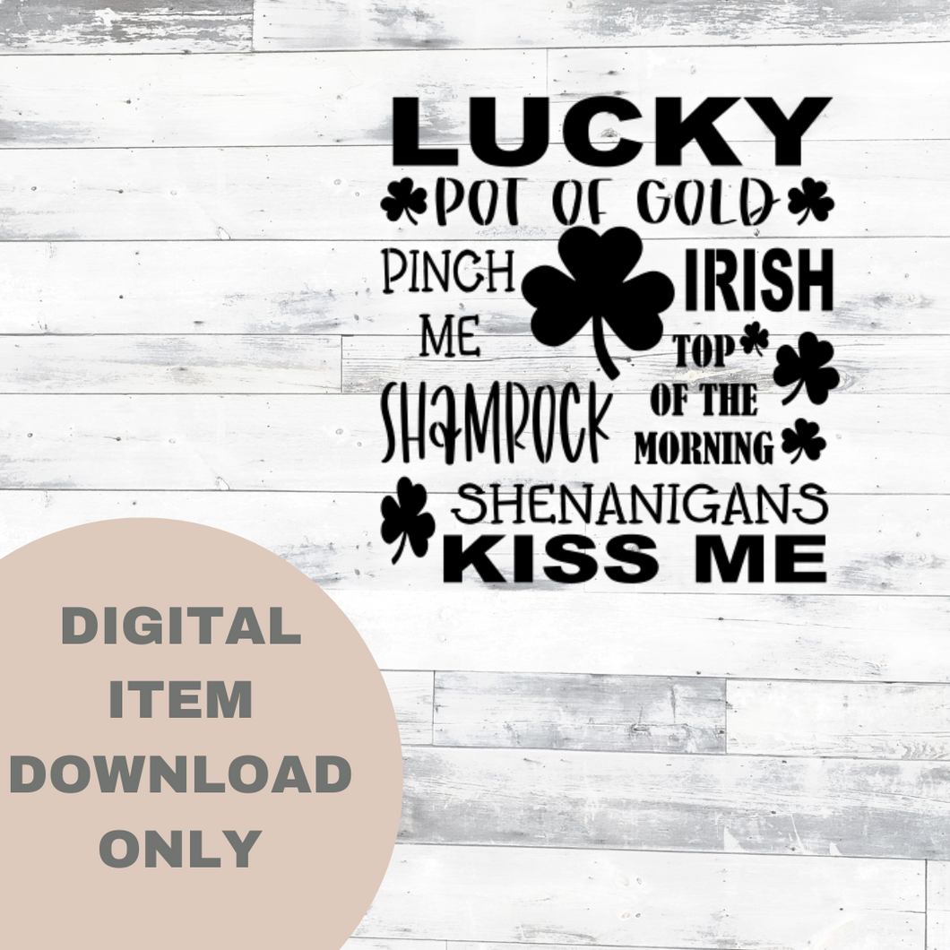 Lucky Pot of Gold - DIGITAL DOWNLOAD 12x12