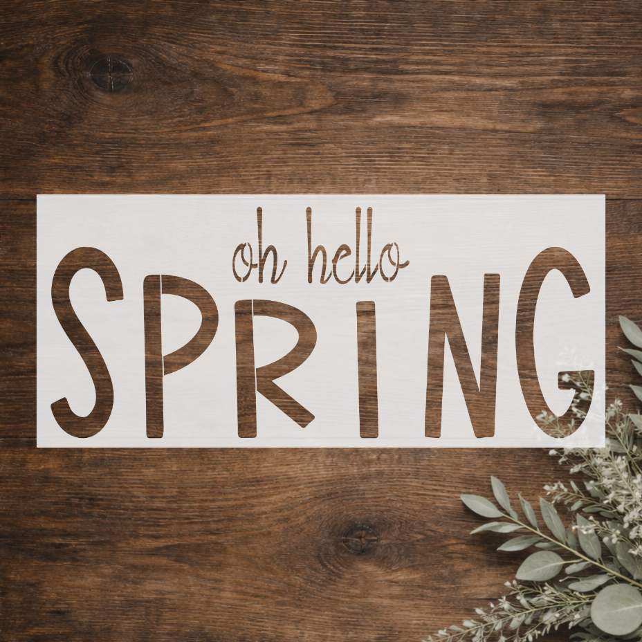 Hello Spring Block Decor Stencil - Oh Hello Spring Blocks C21-01 – The Creative Maker