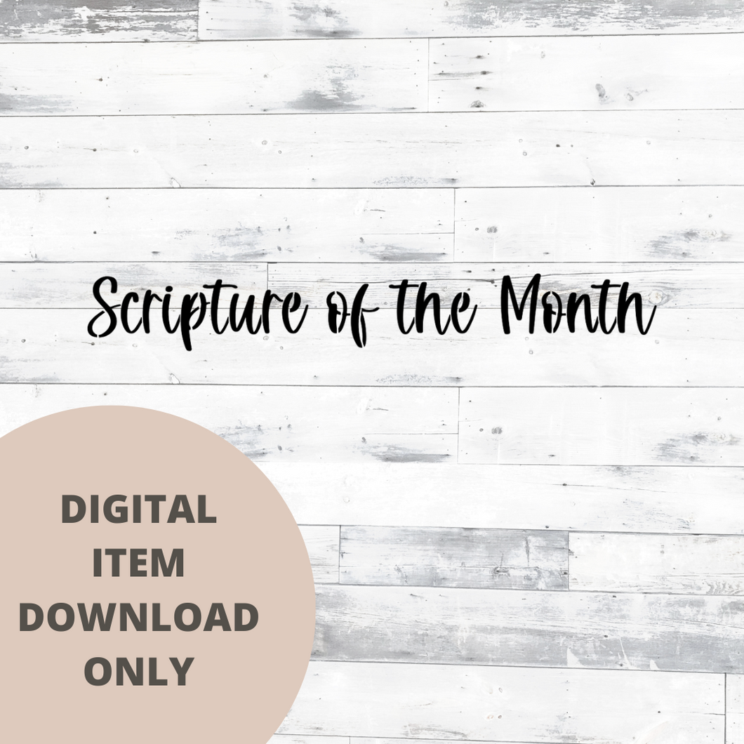 Scripture of the Month SVG - DIGITAL DOWNLOAD