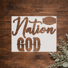 Load image into Gallery viewer, Stencil - One Nation Under God Underlay &amp; Overlay S24-05