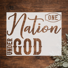 Load image into Gallery viewer, Stencil - One Nation Under God Underlay &amp; Overlay S24-05