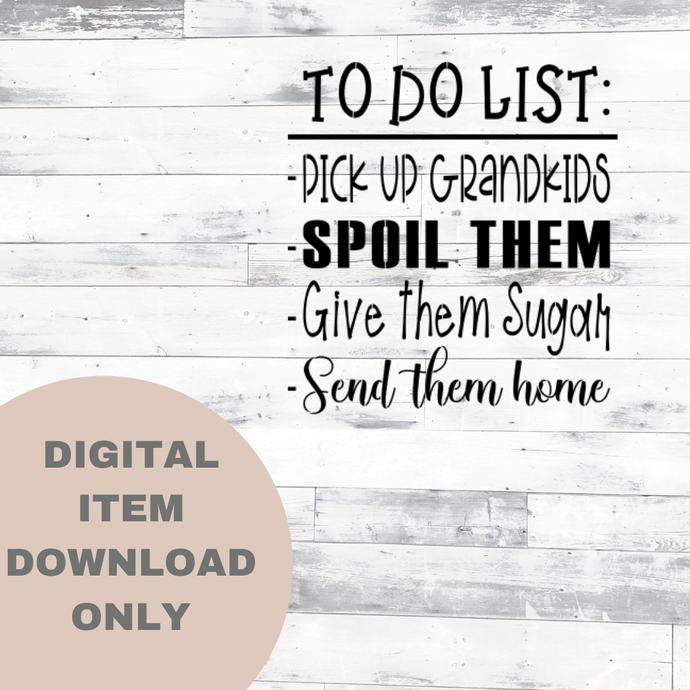 To Do List - DIGITAL DOWNLOAD 12x12