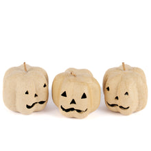 Load image into Gallery viewer, Paper Mache Mini Jack-O-Lantern Pumpkins (Set of 3)