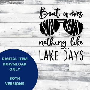 Boat Waves Sun Rays MYLAR & VINYL SVG Set