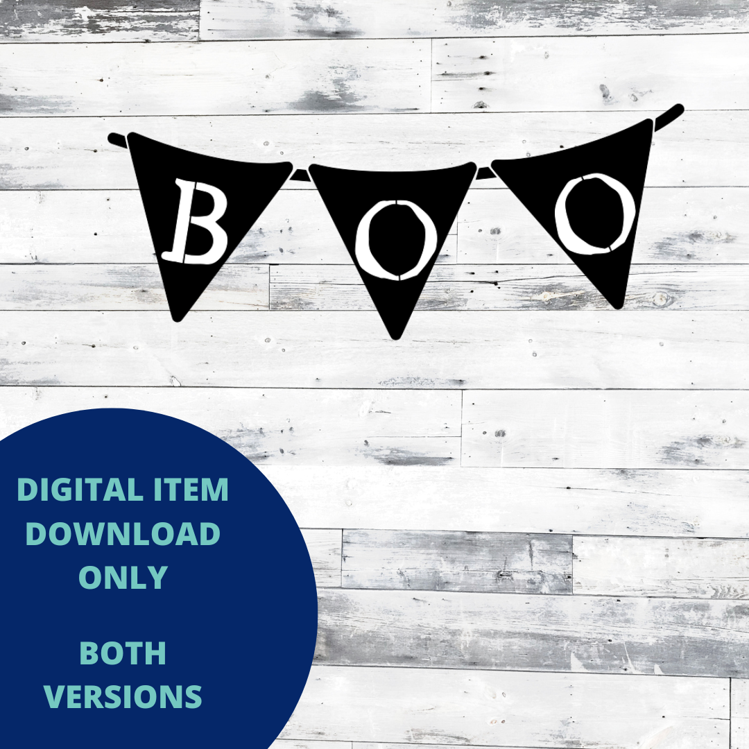 Boo Banner MYLAR & VINYL SVG Set – The Creative Maker