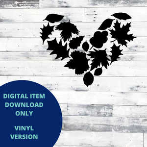Heart Leaves VINYL SVG