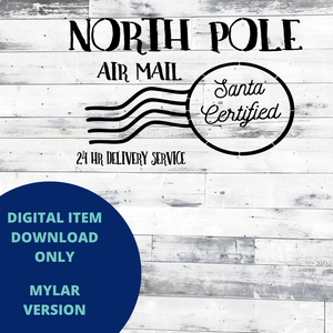 North Pole Air Mail MYLAR SVG