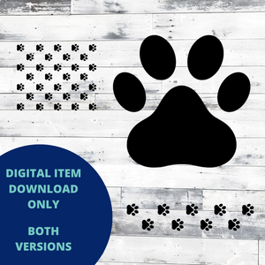 Paw Print [single, tracks, & overlay] MYLAR & VINYL SVG Set