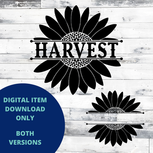 Sunflower Harvest and Split Sunflower (Empty) MYLAR & VINYL SVG Set