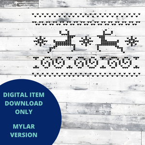 Sweater - Reindeer design MYLAR SVG