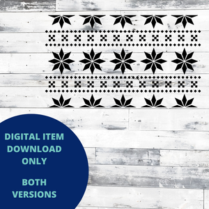 Sweater - Snowflake design MYLAR & VINYL SVG Set