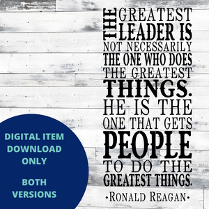 The greatest leader MYLAR & VINYL SVG Set